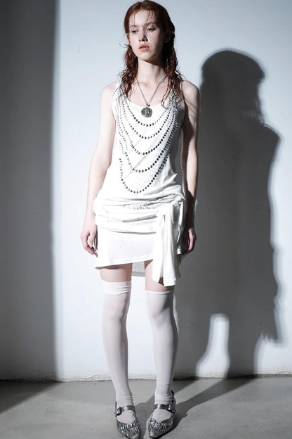 Rhinestone Long Tank Top