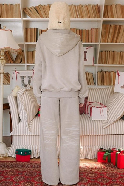 Gray Halo Hooded Jacket Set-Up