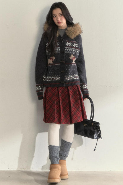 Retro Fair Isle Knitted Sweater Set-Up