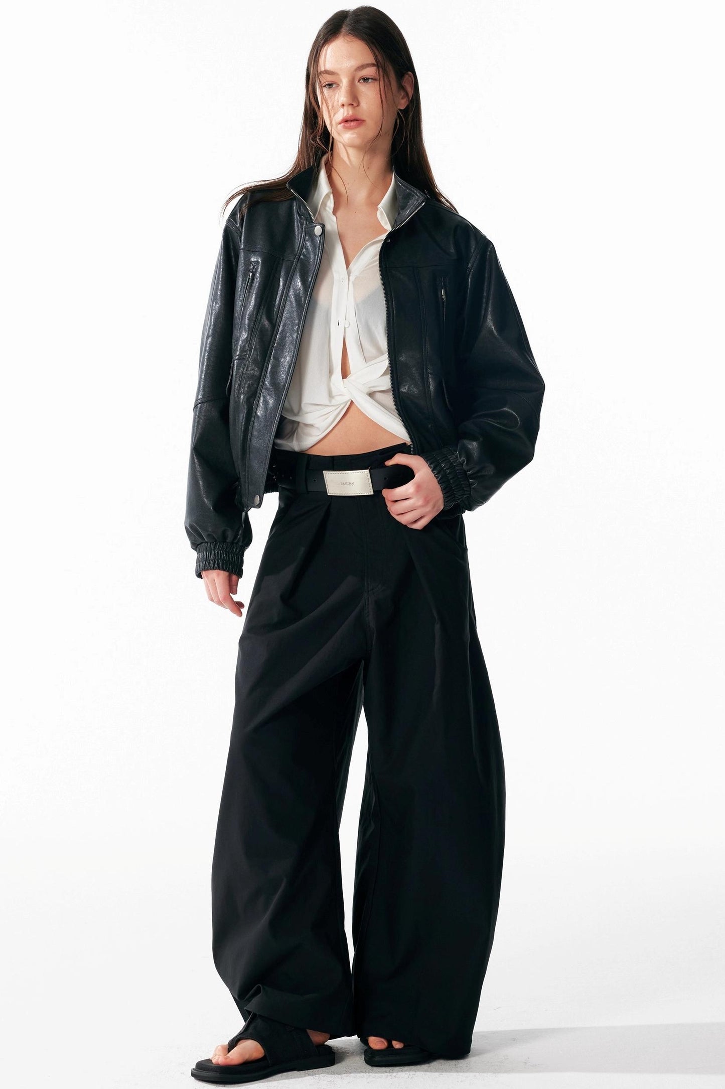 Vintage Texture Motorcycle Leather Jacket