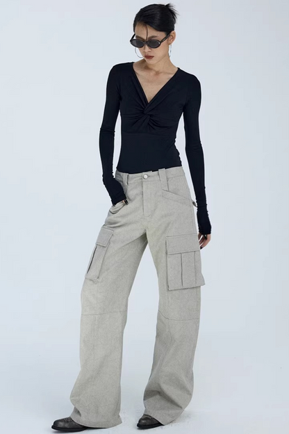 Vintage Glacier Gray Workwear Pants