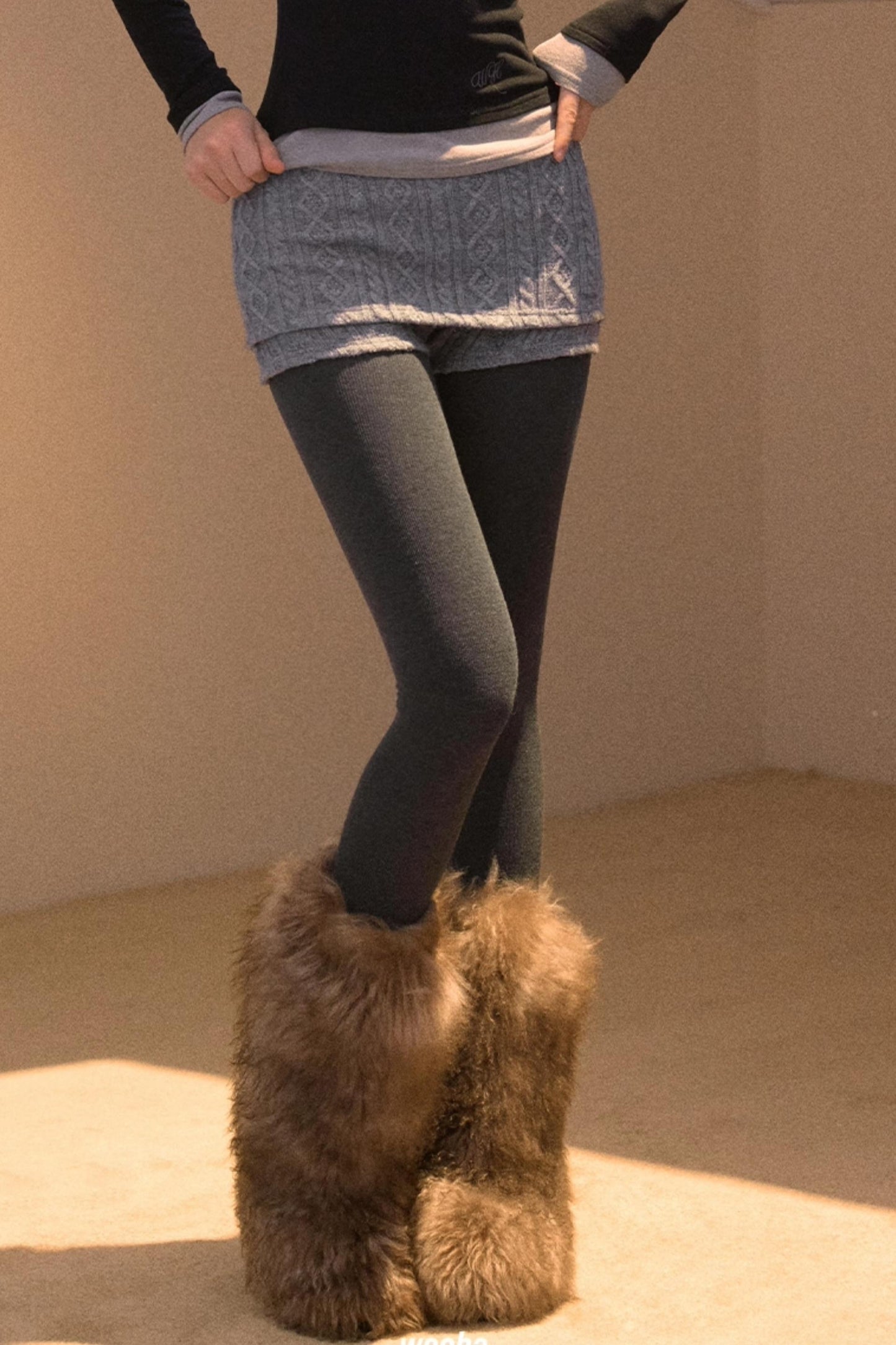 Knitted Shorts Leggings