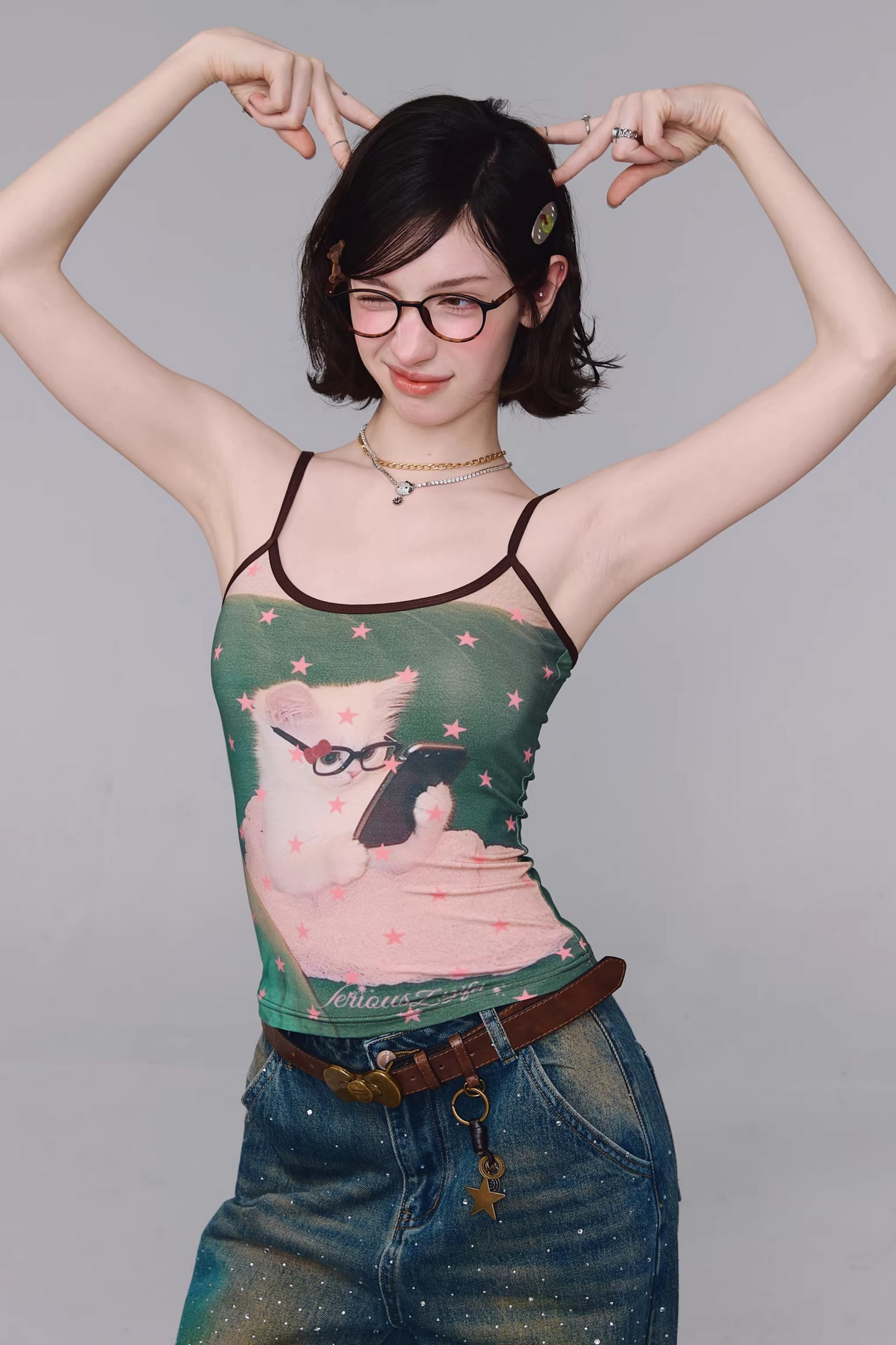 Smart-Polka-Dot-Unterhemd