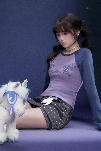 Comic Eye Raglan Blouse