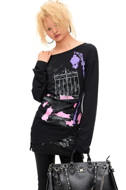 Dark Night Off-Shoulder Top