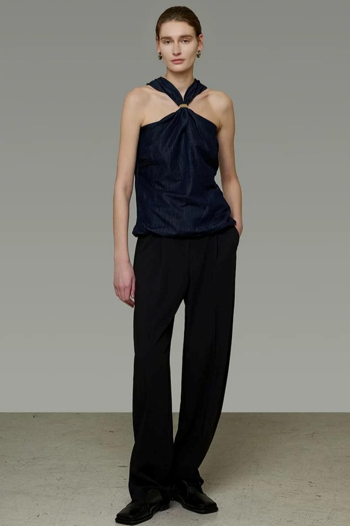 Cross Collar Halter Top