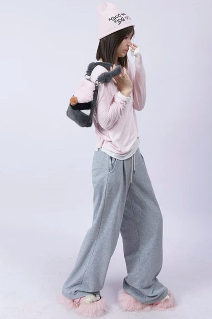 Wild Furry Color-Block Bag