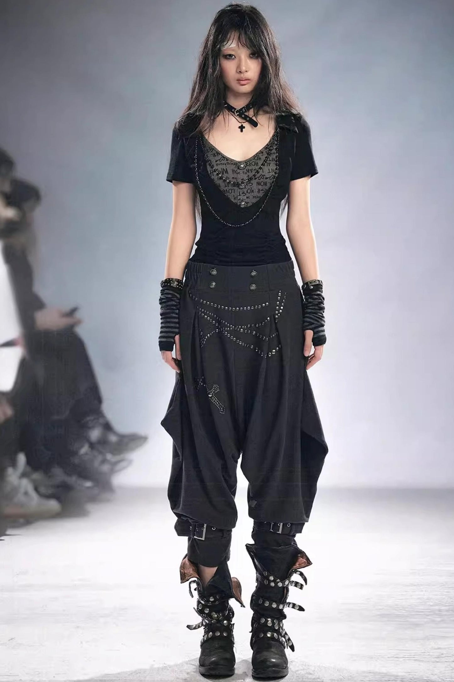 Punk Echo Faux Two-Piece Top