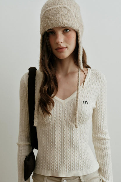 Velvet Twist Knitted Top