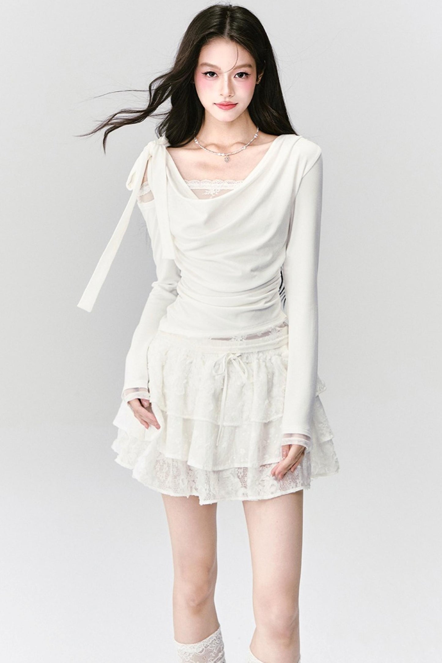 Pure Desire Lace Knit Top Set-Up