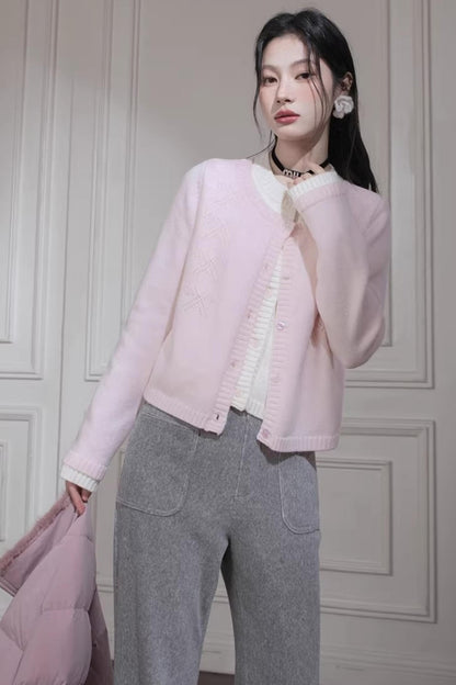 Peach Milkshake Wool Cardigan