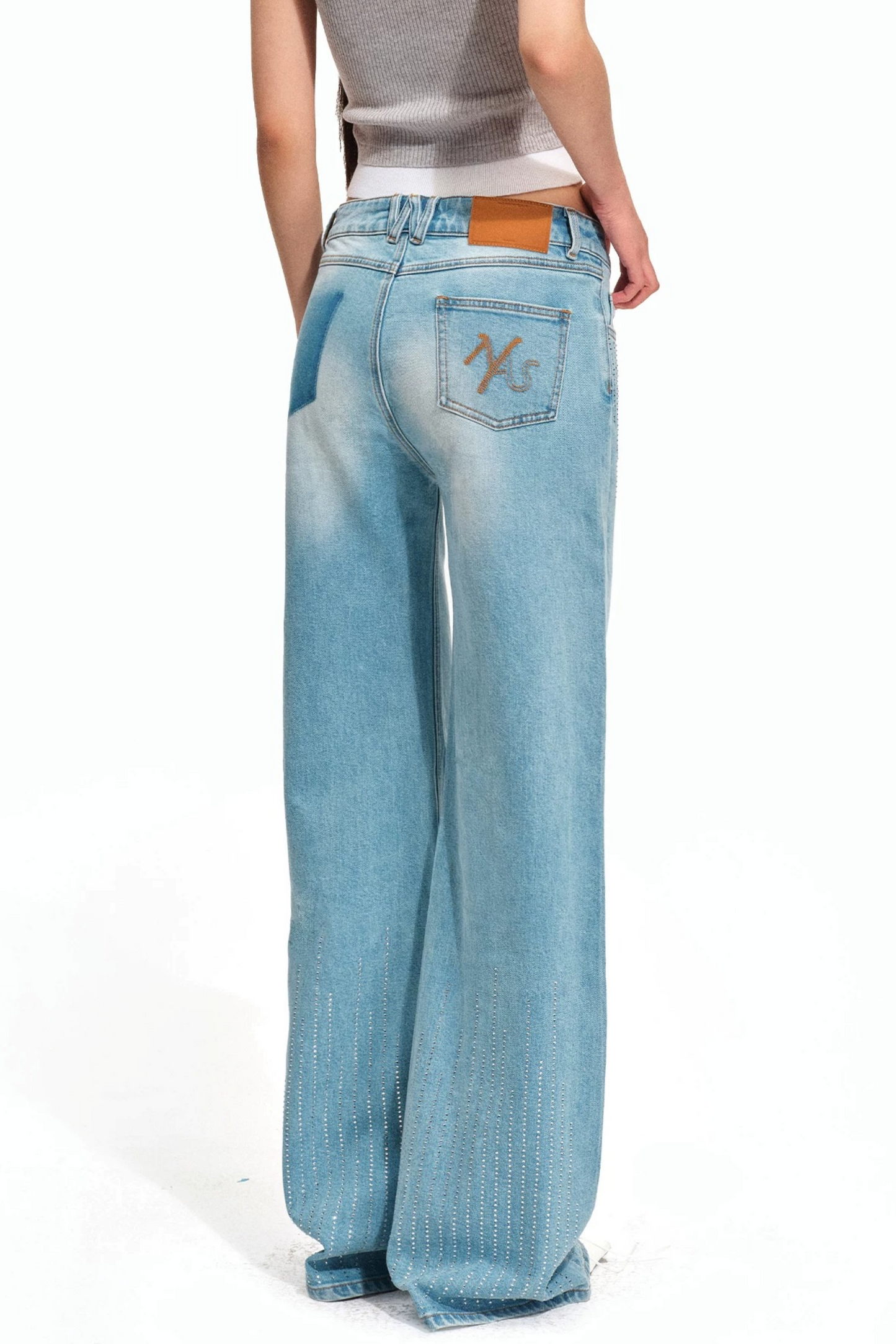 Shiny Vintage Denim Pants
