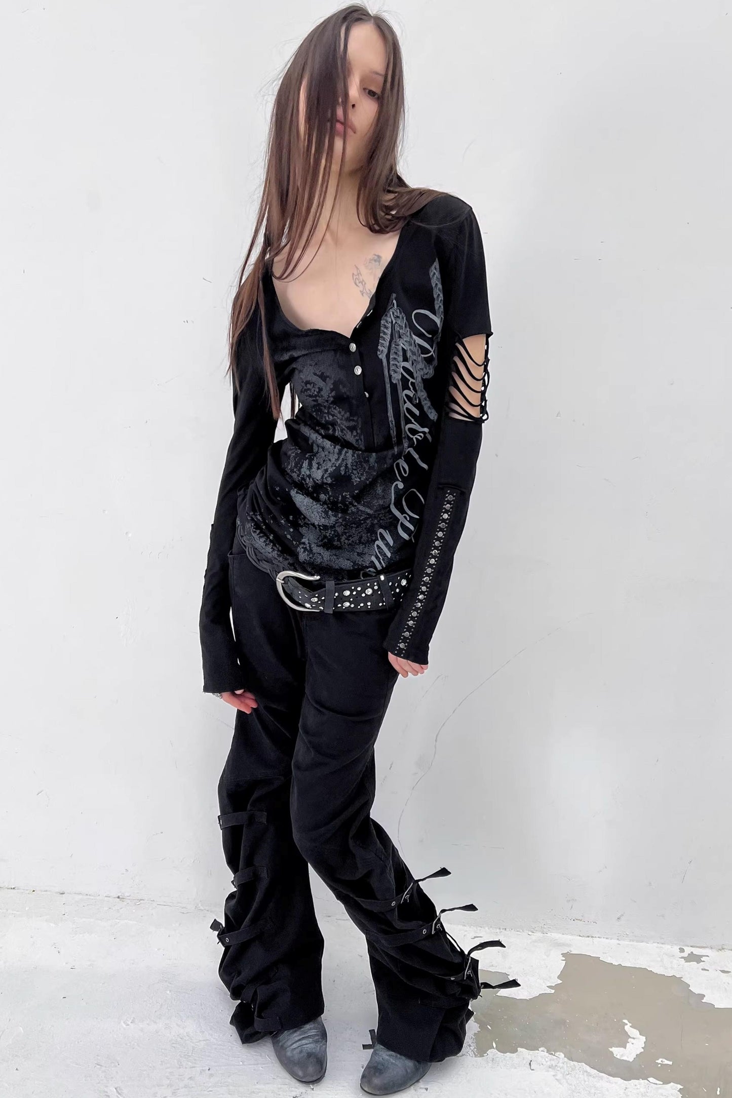 Retro Washed Cotton Trousers