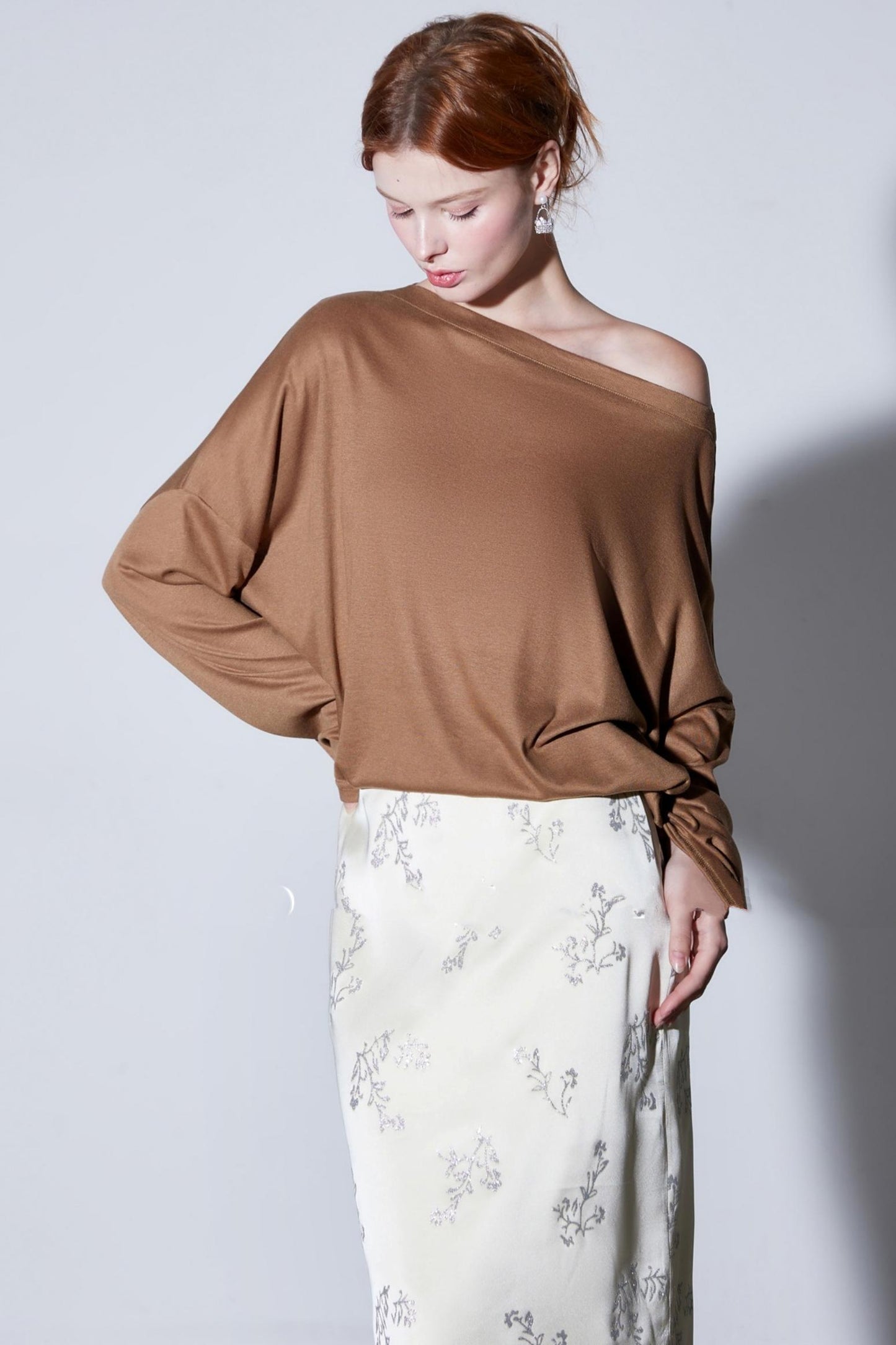 Autumn Silk Blend Long Sleeve T-Shirt