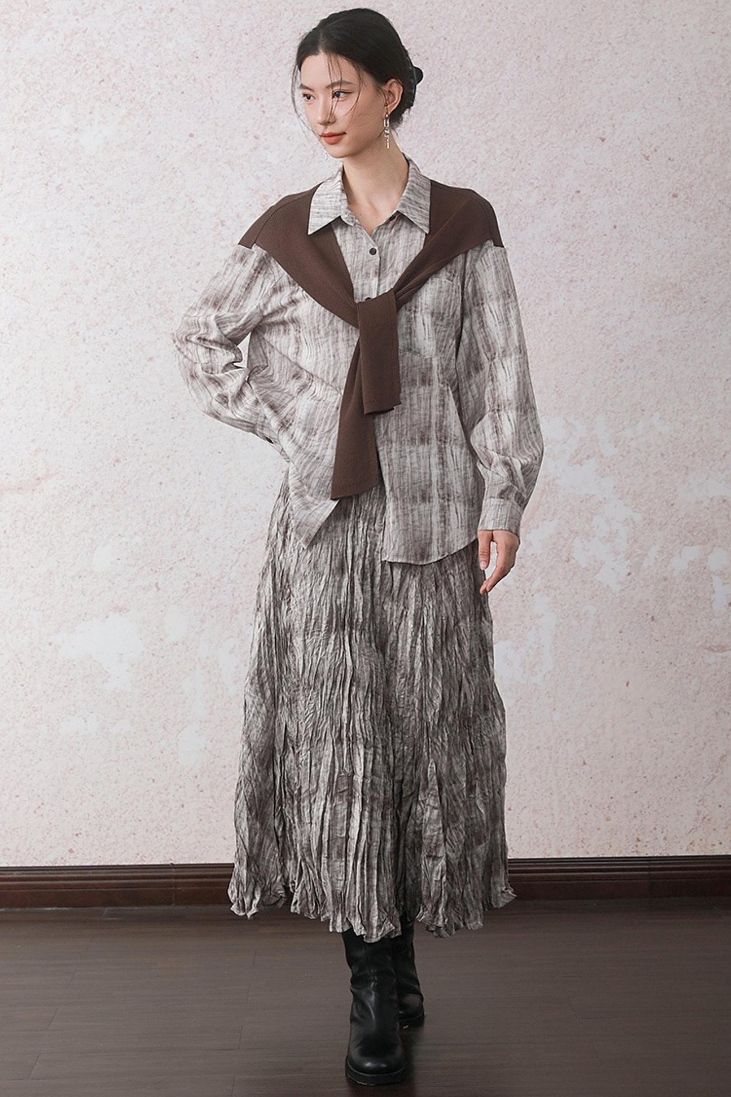 Autumn Velvet A-Line Skirt