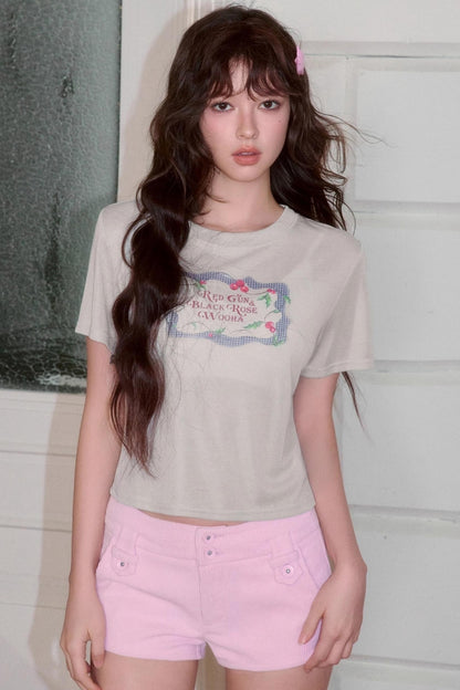 Retro Straight Short Sleeve T-Shirt