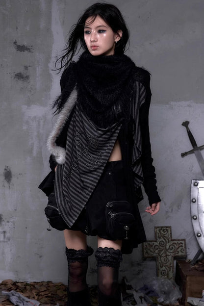 Vintage Fringe Triangle Scarf