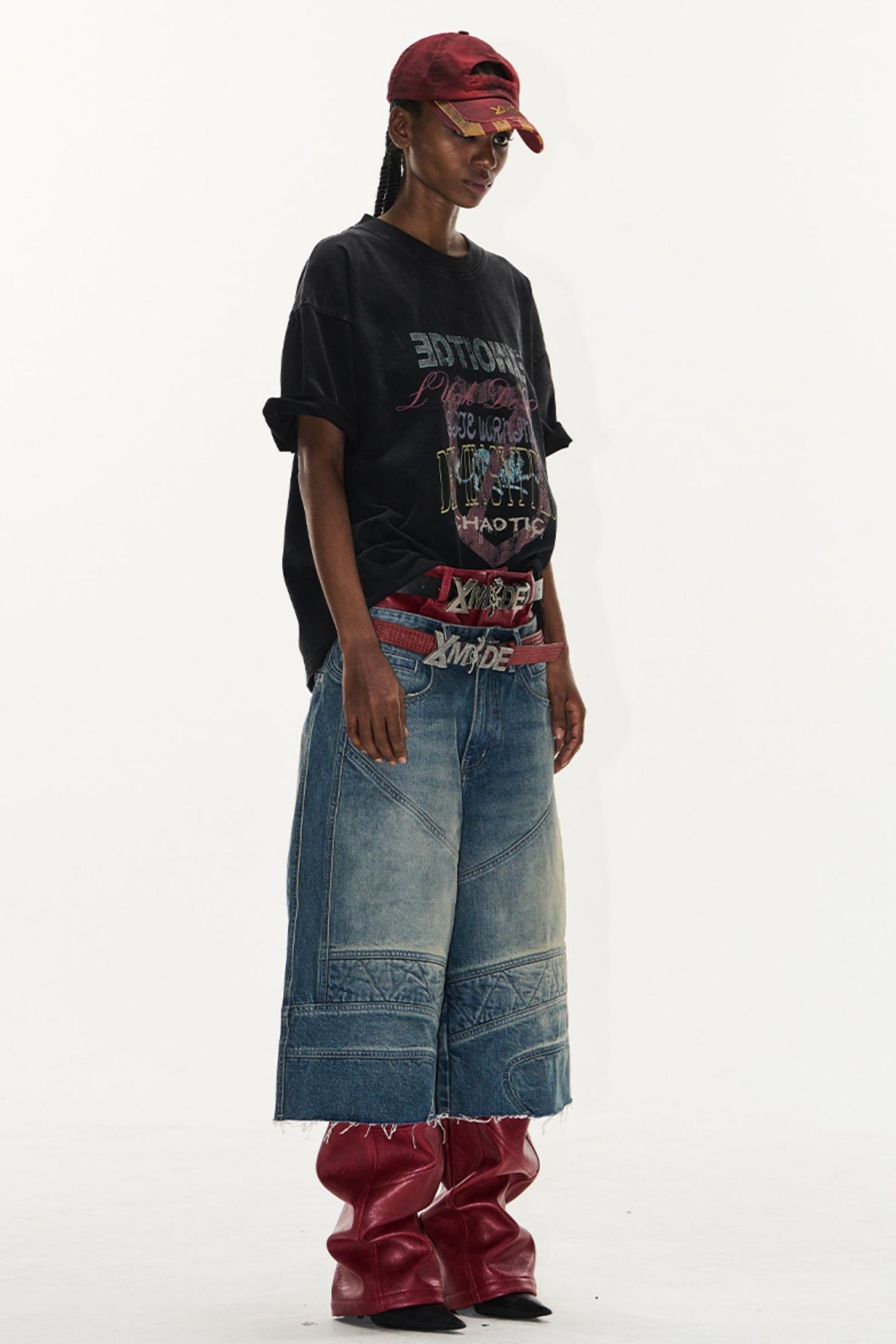 Distressed Raw-Hem Shorts