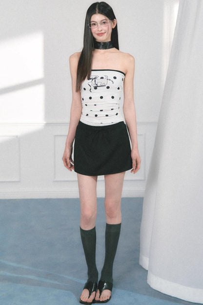 Original Puppy Print Fitted Top