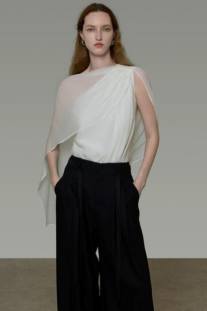 Asymmetrical Ribbon Top