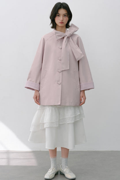 Sweet Bow Trench Coat