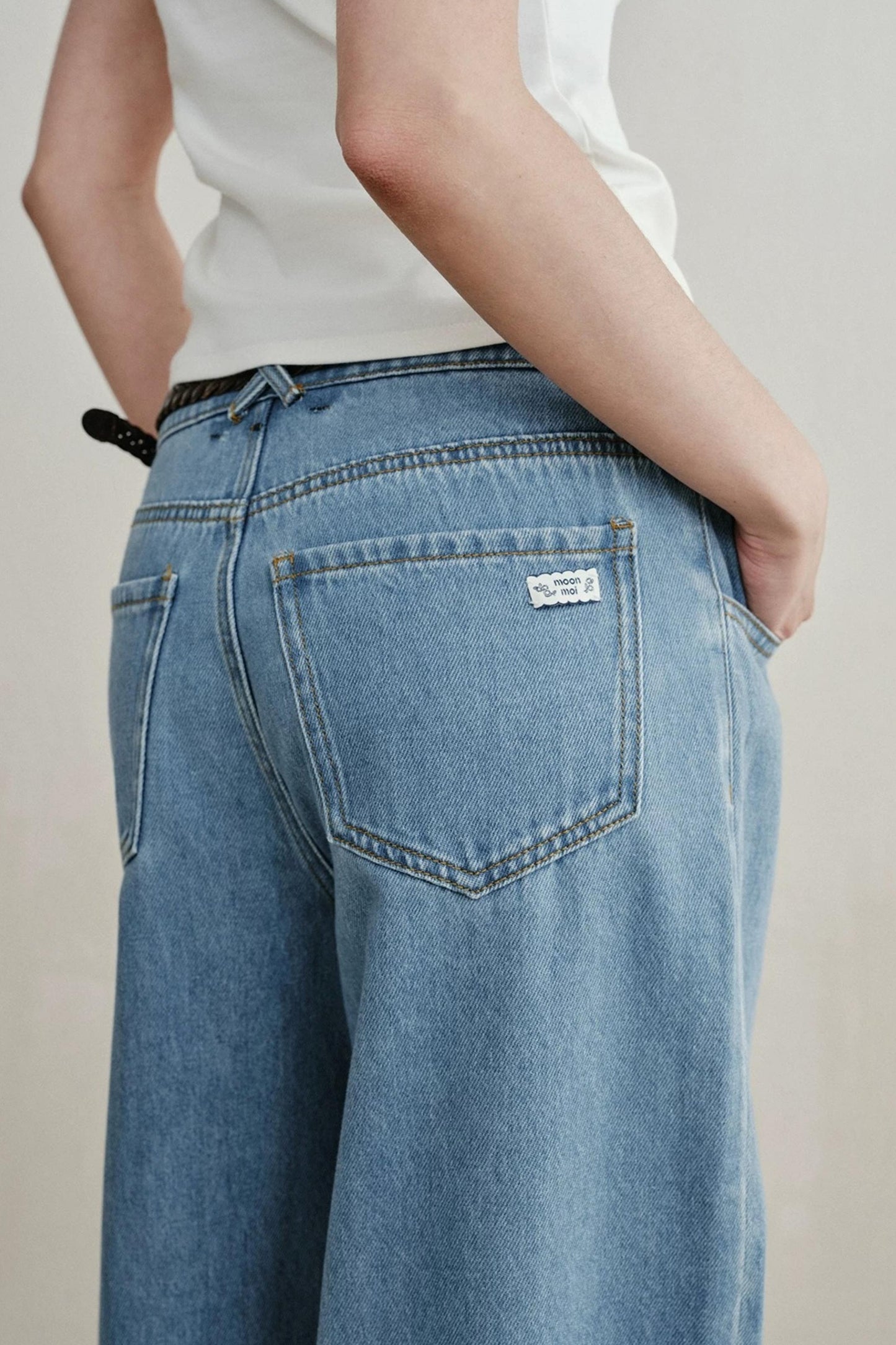 Sea Salt Washed Denim Pants