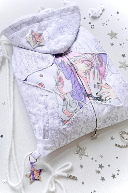 Dreamcore Double Shoulder Sweatshirt Drawstring Bag