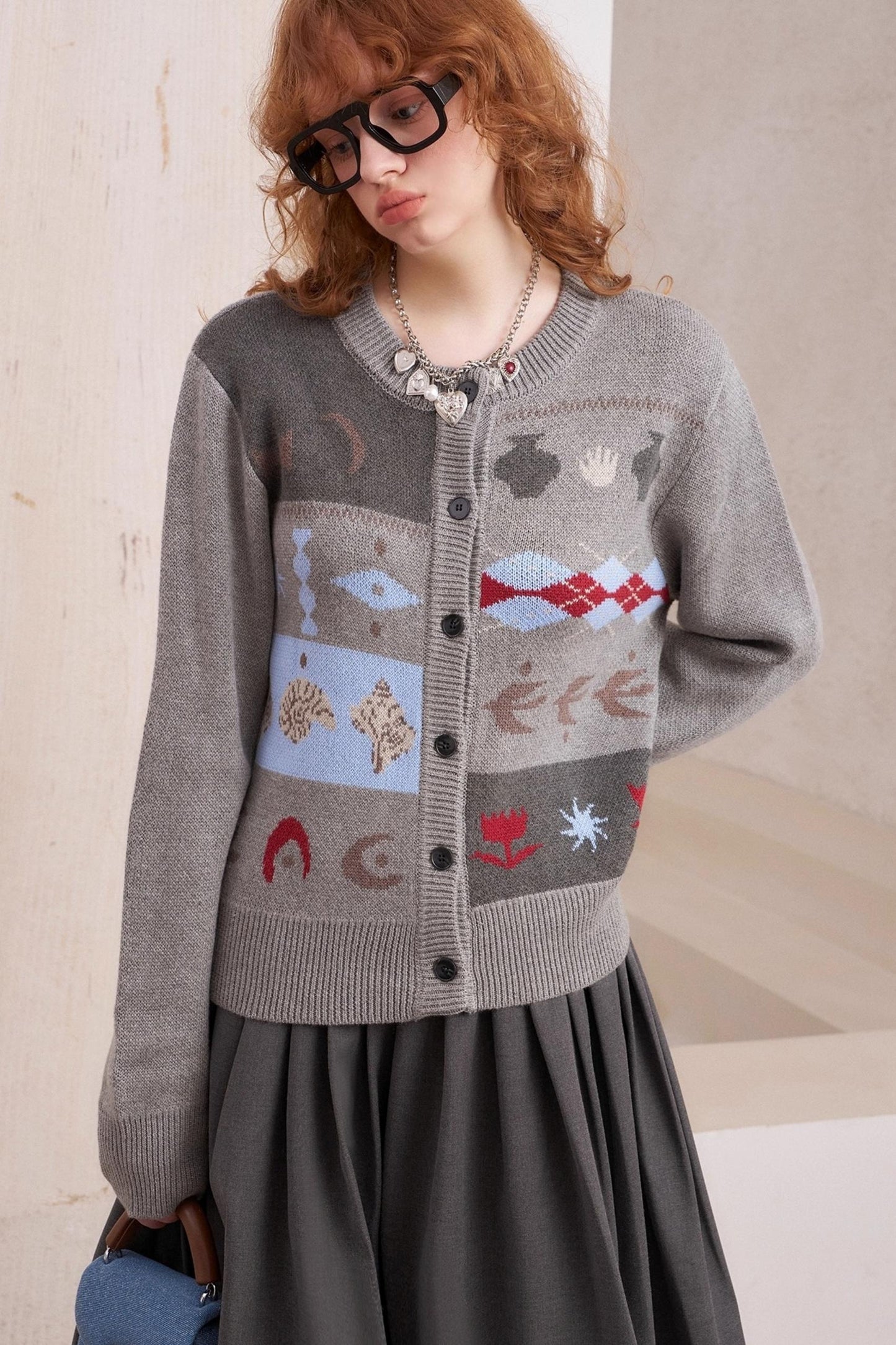 Knitted Fair Isle Cardigan