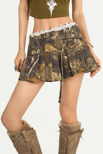 Vintage Punk A-Line Denim Skirt