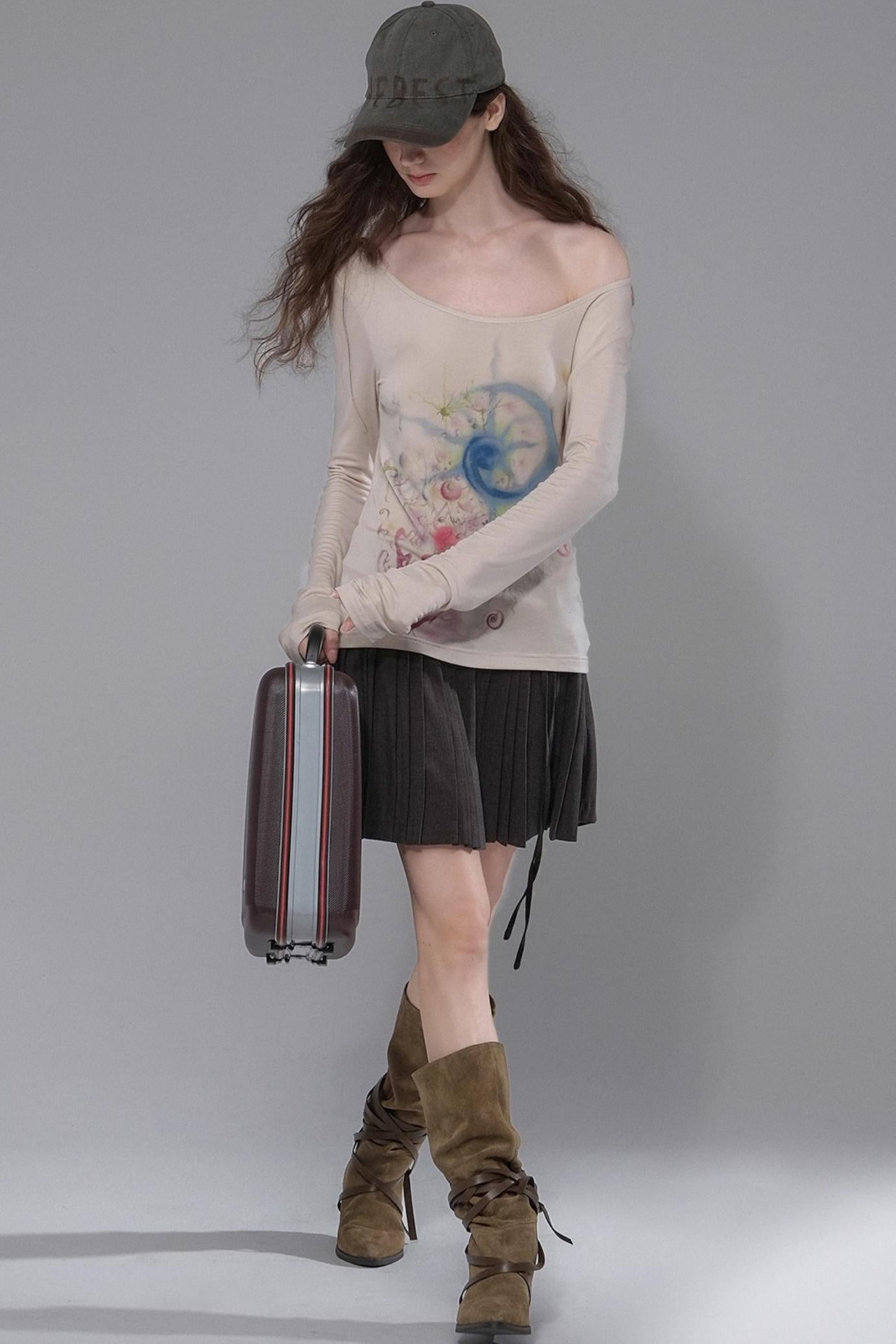 Sand Rose Large Neckline Sunscreen T-Shirt