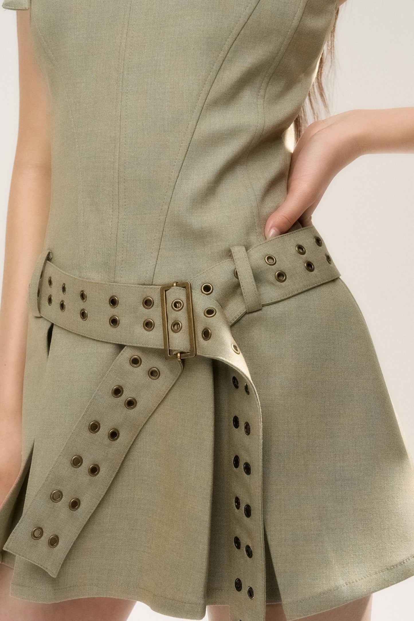 Moody Fishbone Sling Dress