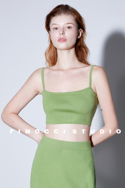 Minimalistisches Sling-Rock-Set aus Seiden-Lyocell