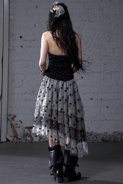 Dreamy Mesh Bustier Gown Dress