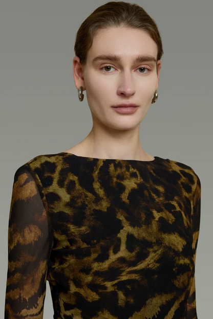 Elegant Leopard Print Dress