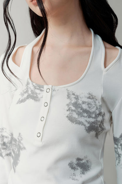 Skin-Friendly U-Neck Slim Top