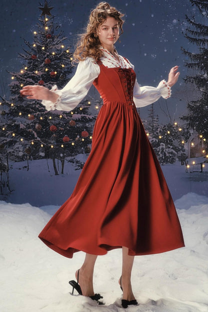 Retro Suspender Dress Set-Up