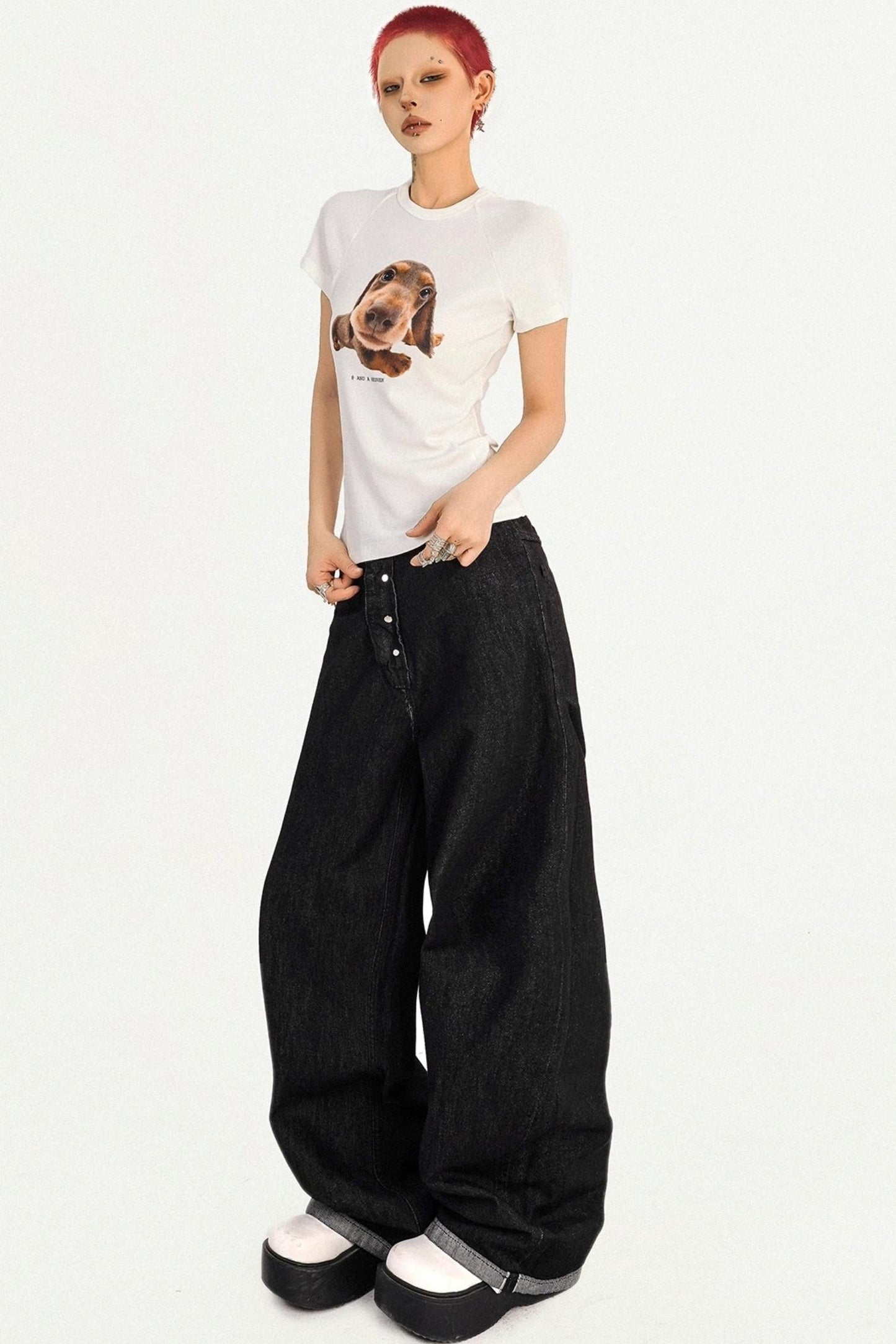 Cool Retro Girl Print Tee