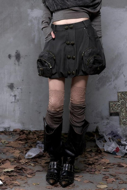 Court Street Leather Skirt