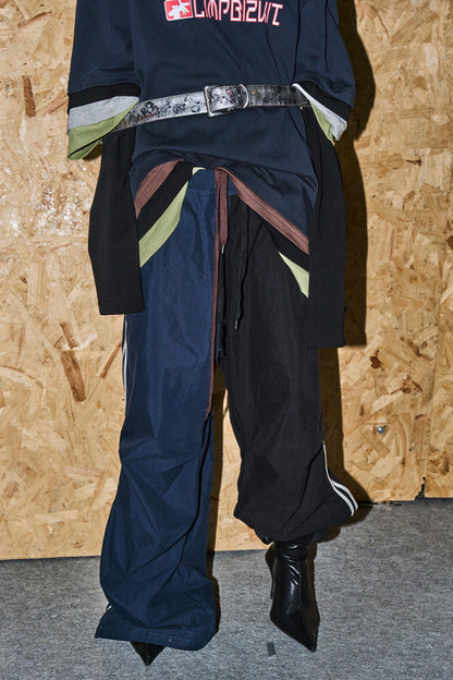 Double Layer Look Sports Pants