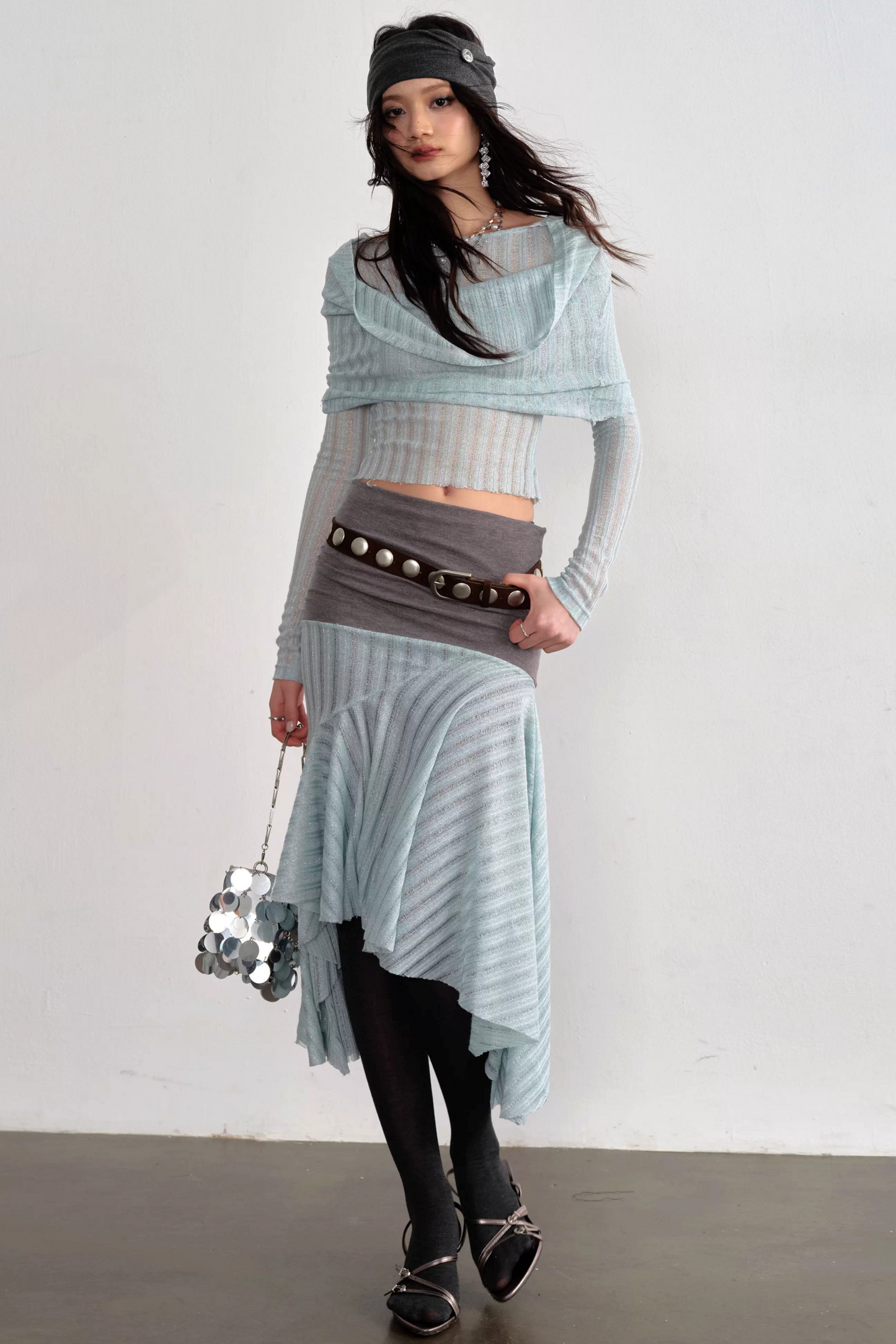 Romantic Sea Salt Top and Skirt Set-Up