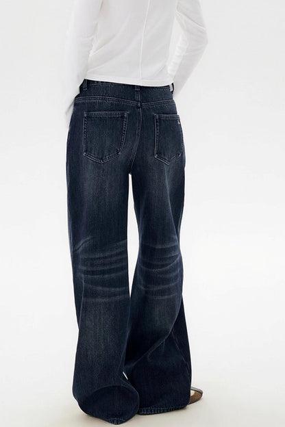 Dark Blue Vintage Whiskered Pants