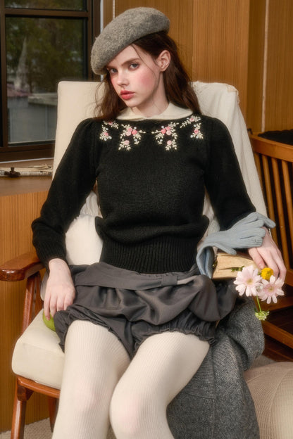 Handmade Wool Doll Collar Top