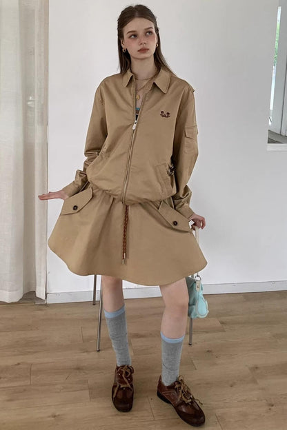 Drawstring A-line Aargo Skirt