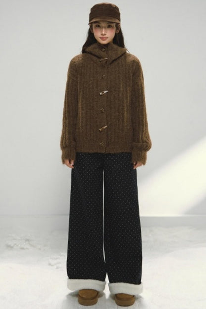 Oatmeal Toggle Knit Cardigan