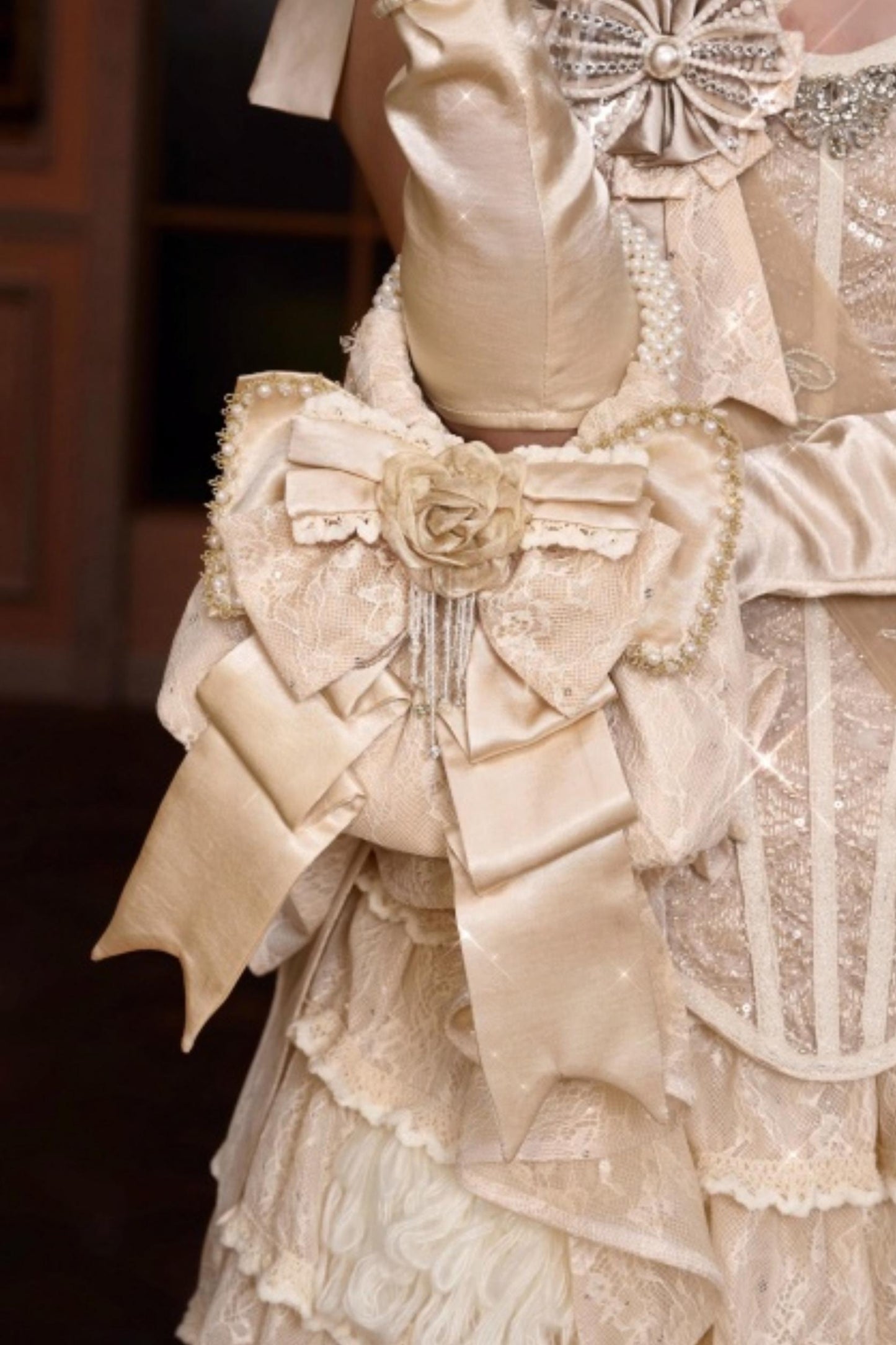 Slavic Satin Bow Handbag