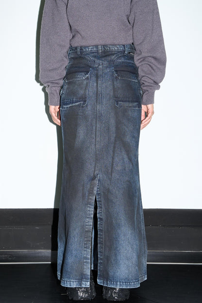 Aged Slim Fishtail Skirt