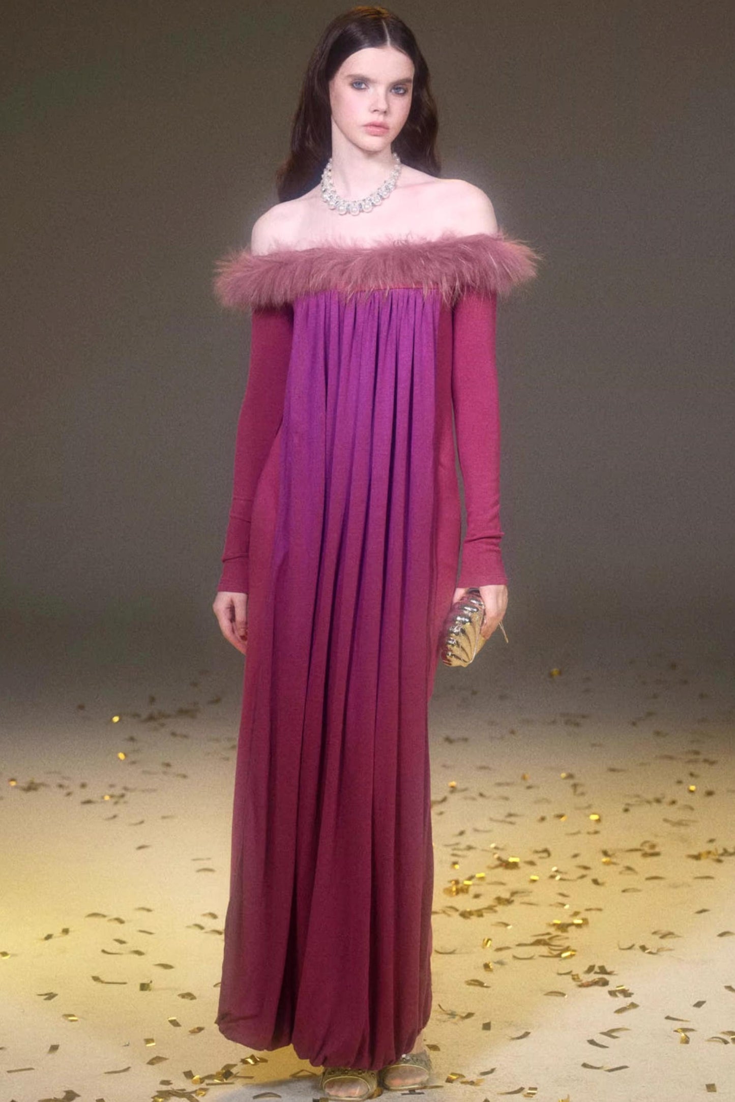 레트로 오프숄더 바디콘 원피스