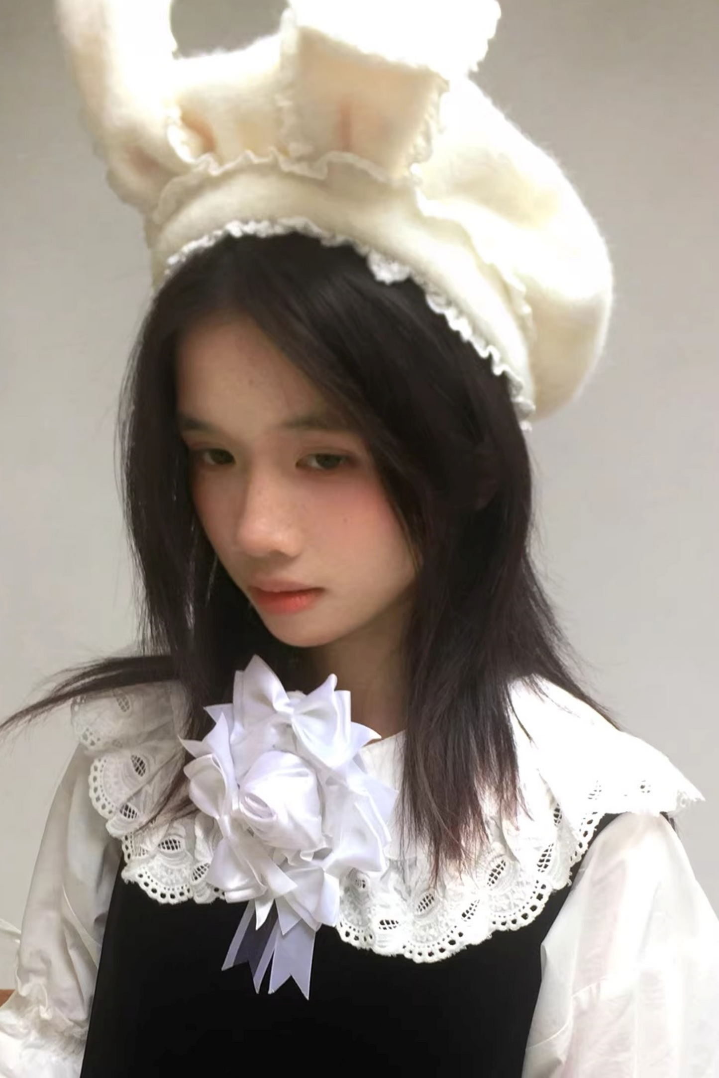 Strawberry Rose Bow Brooch