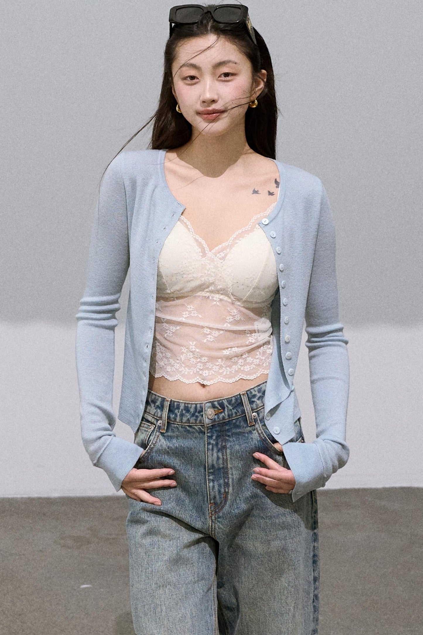 Mulberry Silk Slim Knit Cardigan