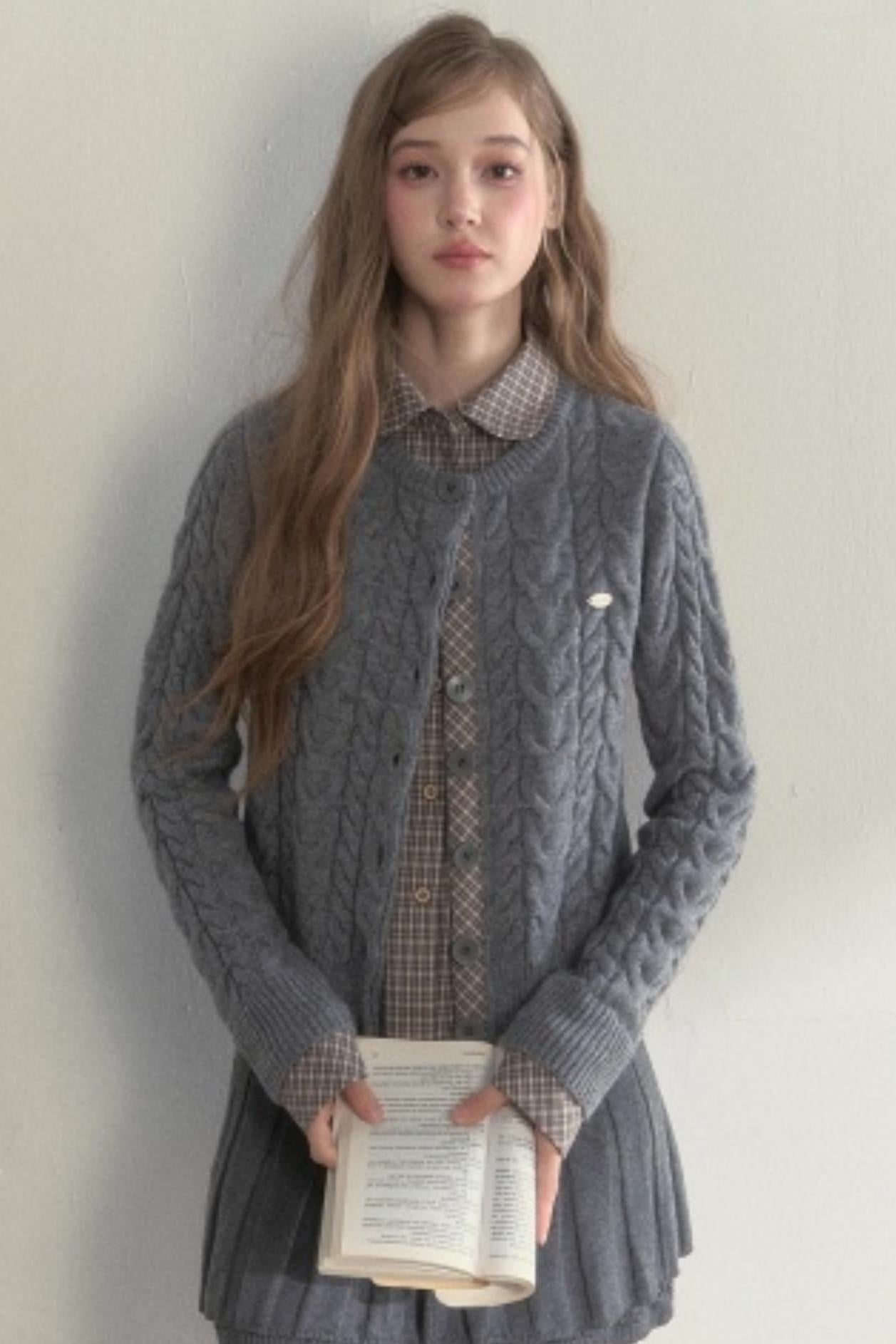 Fake Two Piece Woolen Knit Sweater